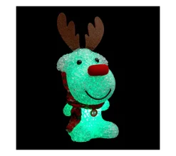New FEERIC LIGHTS AND CHRISTMAS Déco De Noël Lumineuse Animal Led A Variation De Couleurs H 16 Cm