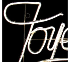 Best FEERIC LIGHTS AND CHRISTMAS Déco De Noël Lumineuse Joyeuses Fetes En Tube Lumineux Neon Led Blanc Chaud H 45 Cm Et L 120 Cm