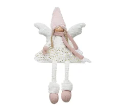 Clearance FEERIC LIGHTS AND CHRISTMAS Déco De Noël Poupee Ange Rose Longues Jambes H 56 Cm