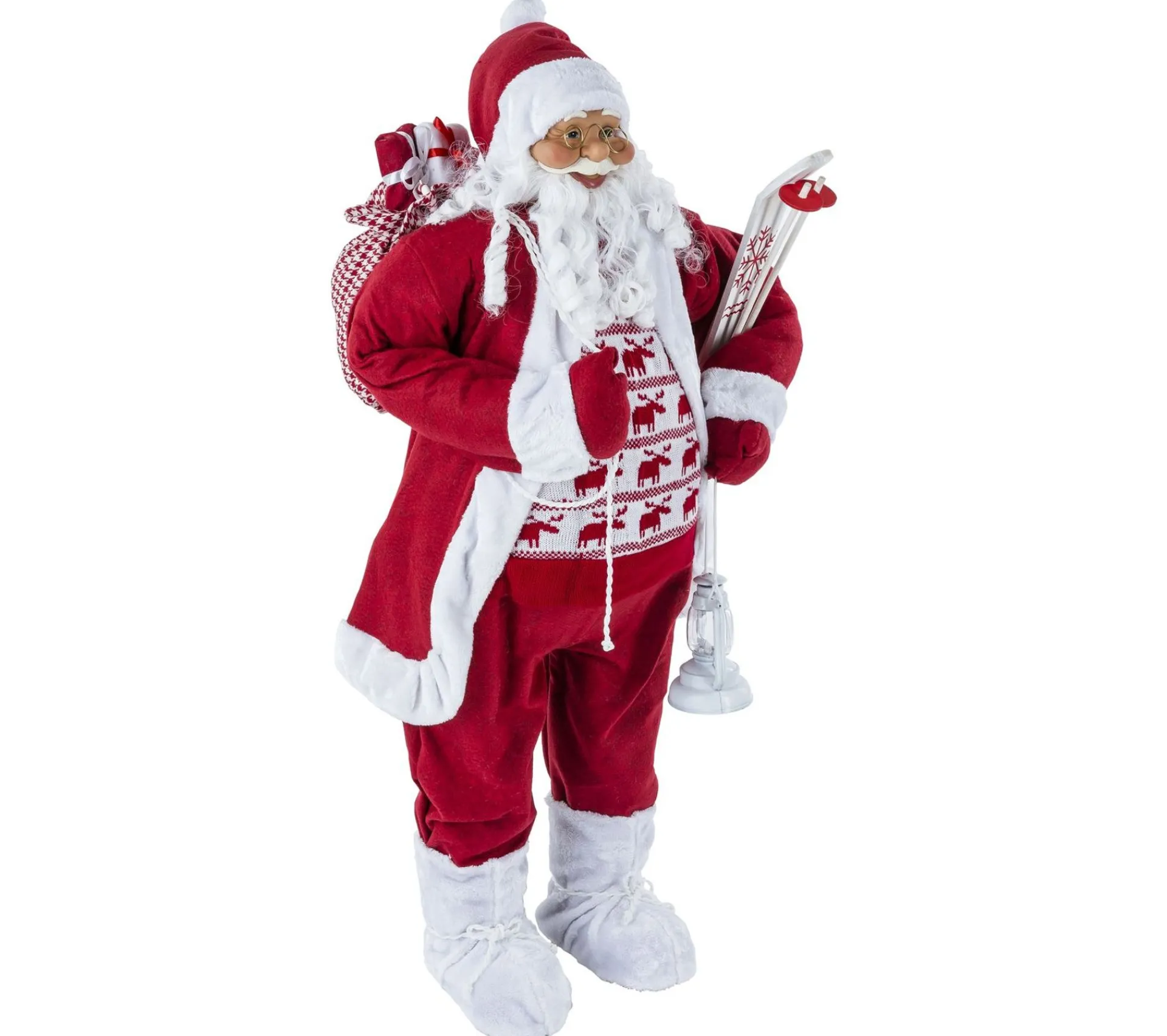 Cheap FEERIC LIGHTS AND CHRISTMAS Décoration Figurine Pere Noël Debout - H. 124 Cm - Rouge