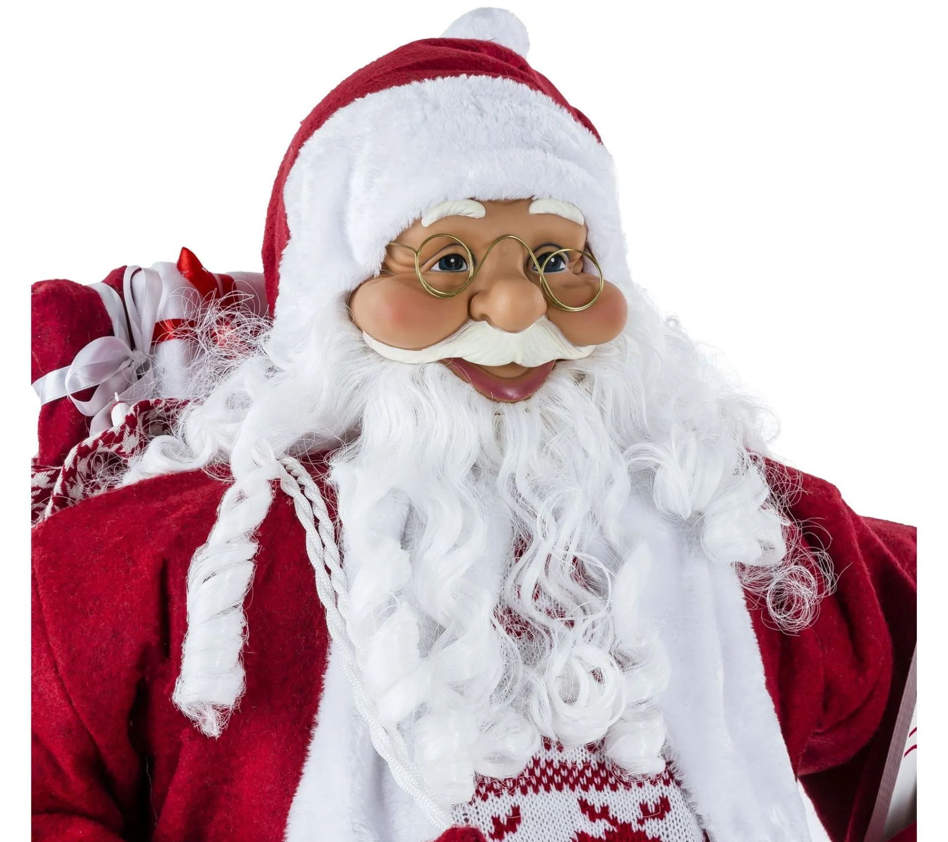 Cheap FEERIC LIGHTS AND CHRISTMAS Décoration Figurine Pere Noël Debout - H. 124 Cm - Rouge