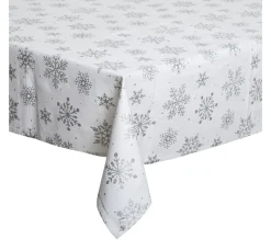 Outlet FEERIC LIGHTS AND CHRISTMAS Nappe Flocons De Noël Fantasy - L. 240 X L. 140 Cm - Blanc