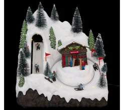 Best FEERIC LIGHTS AND CHRISTMAS Village De Noël Location De Ski Lumineux Et Anime - Multicolore