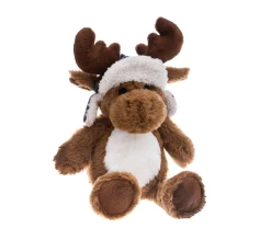 Cheap FEERIC LIGHTS AND CHRISTMAS Déco De Noël Peluche Décorative Peluche Elan Brun Avec Chapka H 25 Cm