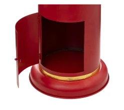 Store FEERIC LIGHTS AND CHRISTMAS Déco De Noël Grand Boite Aux Lettres Rouge En Metal H 80 Cm