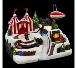 Flash Sale FEERIC LIGHTS AND CHRISTMAS Village De Noël Chapiteau Et Dirigeable Lumineux - Multicolore