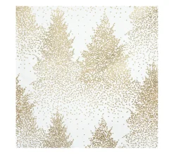 Clearance FEERIC LIGHTS AND CHRISTMAS Nappe Blanche Imprime Sapin Dore 140 X 360 Cm
