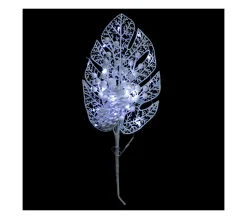 Best FEERIC LIGHTS AND CHRISTMAS Branche Décorative Pailletee Et Lumineuse 20 Led Blanc Lumiere Fixe H 39 Cm