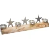 Fashion FEERIC LIGHTS AND CHRISTMAS Photophore De Noël Design Bois Terre Sauvage - Argent