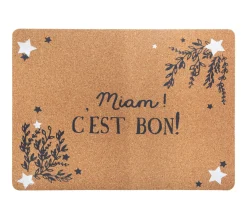 Store FEERIC LIGHTS AND CHRISTMAS Set De Table De Noël En Liege - L. 45 X L. 30 Cm - Marron