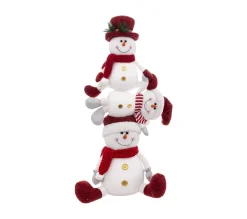 Store FEERIC LIGHTS AND CHRISTMAS Déco De Noël Pyramide 3 Bonhommes De Neige H 75 Cm