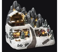 Best FEERIC LIGHTS AND CHRISTMAS Village De Noël Refuge D'Altitude Lumineux Et Anime - Multicolore