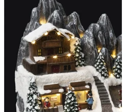 Best FEERIC LIGHTS AND CHRISTMAS Village De Noël Refuge D'Altitude Lumineux Et Anime - Multicolore