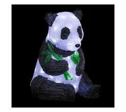 Discount FEERIC LIGHTS AND CHRISTMAS Déco Lumineuse Panda Noir Et Blanc 40 Led Blanc Froid H 38 Cm