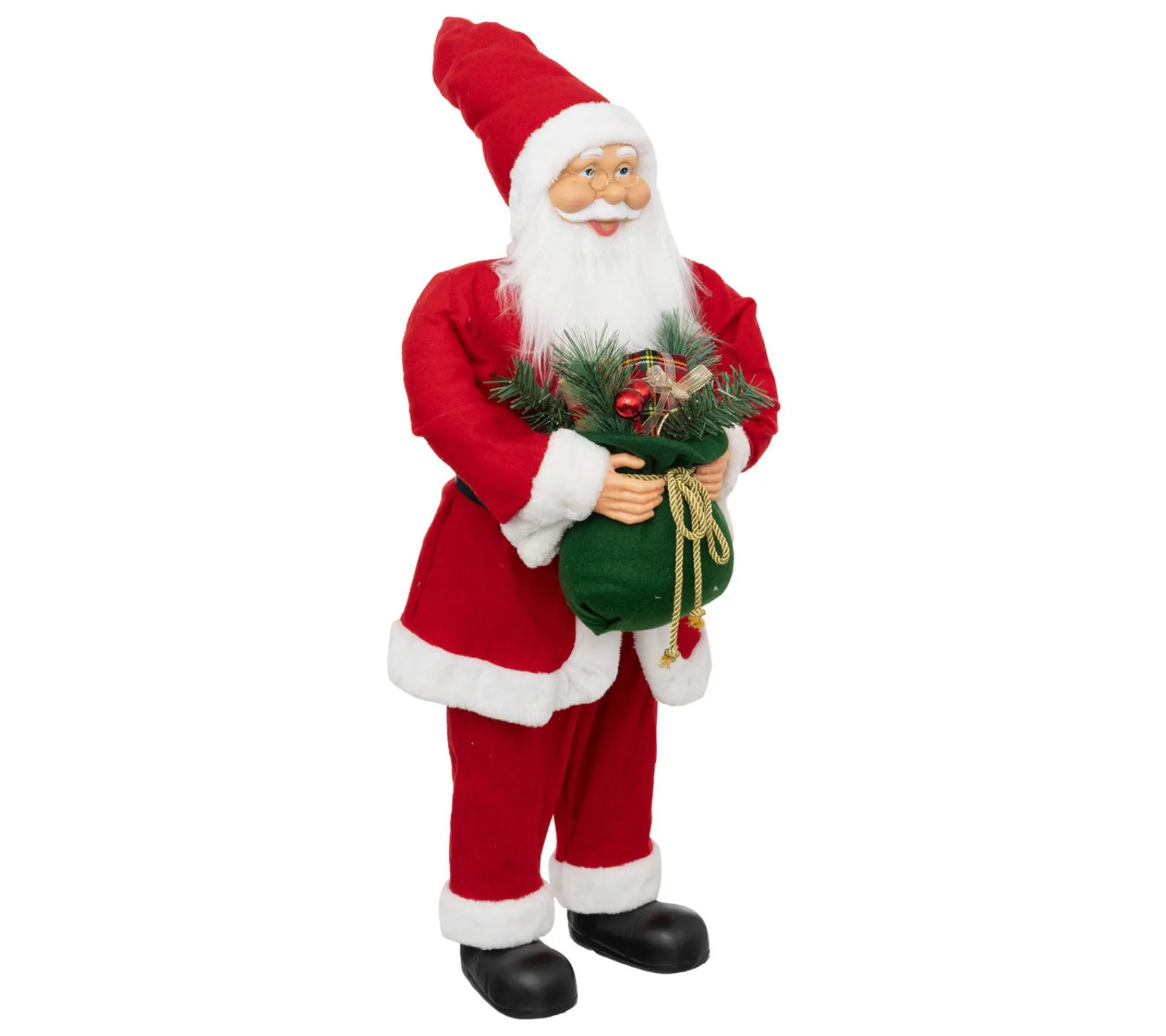 Flash Sale FEERIC LIGHTS AND CHRISTMAS Grand Pere Noël Traditionnel Rouge Et Blanc H 90 Cm