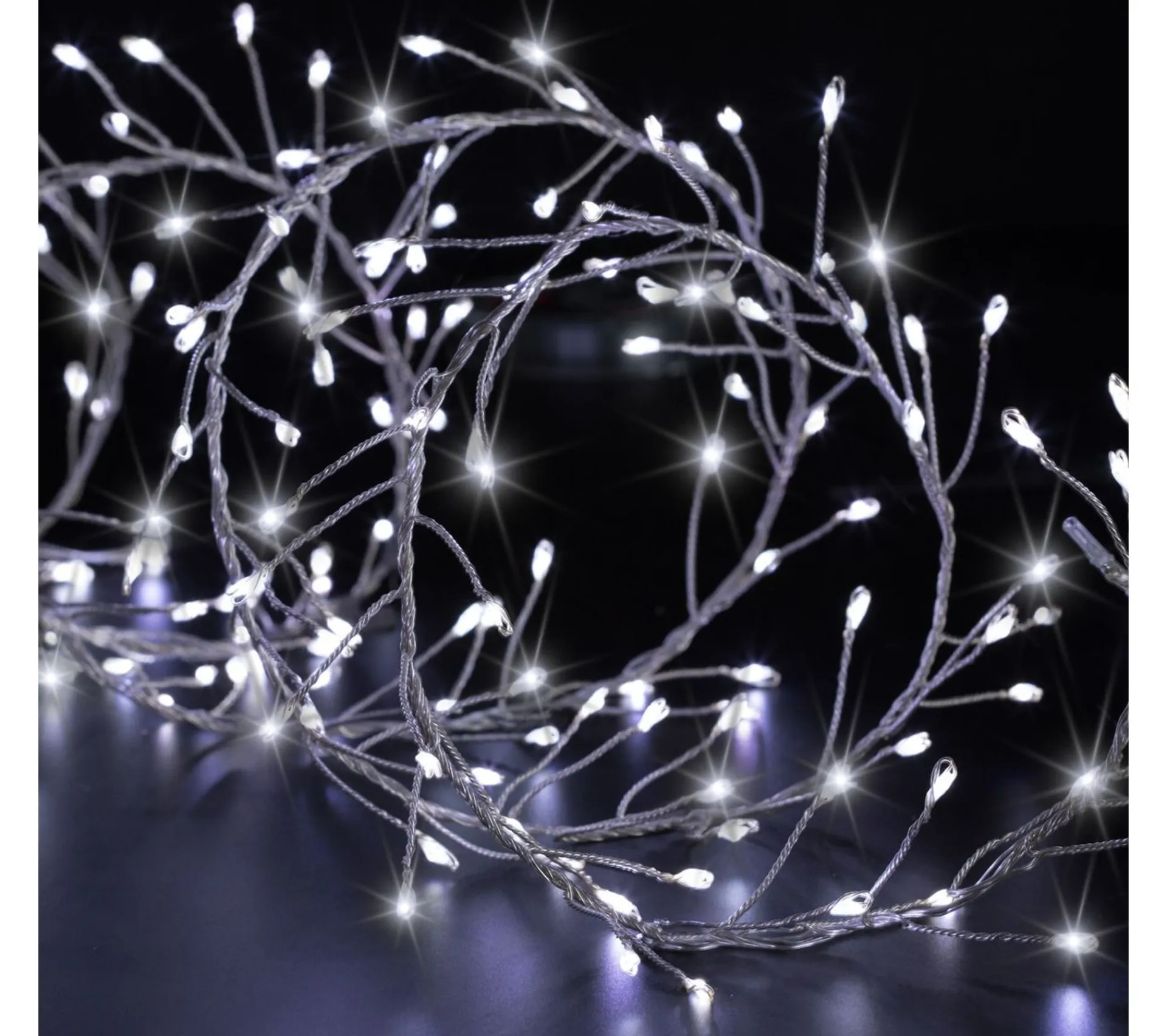 Shop FEERIC LIGHTS AND CHRISTMAS Guirlande Lumineuse Boa 5 Metres 400 Microled Blanc Froid 8 Jeux De Lumiere