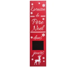 Best FEERIC LIGHTS AND CHRISTMAS Calendrier De L'Avent Pancarte En Bois - H. 120 Cm - Rouge