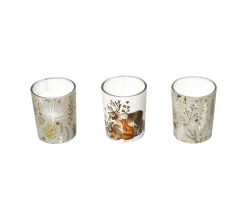 Outlet FEERIC LIGHTS AND CHRISTMAS Set De 3 Bougies Parfumees Dans Photophore En Verre H 6 Cm