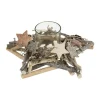 Discount FEERIC LIGHTS AND CHRISTMAS Bougeoir Centre De Table Photophore Avec Support En Bois