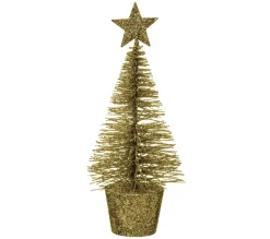 Store FEERIC LIGHTS AND CHRISTMAS Décoration De Table Sapin De Noël Pailletes - Dore