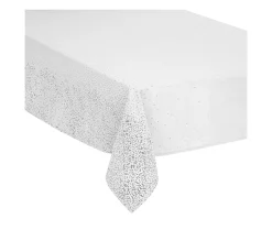 Best Sale FEERIC LIGHTS AND CHRISTMAS Nappe En Coton Et Polyester Blanc Imprime Leopard Argente 140 X 360 Cm