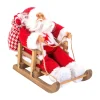 Store FEERIC LIGHTS AND CHRISTMAS Pere Noël En Habit Traditionnel Rouge Et Blanc Sur Sa Luge 26 X 26 X 15 Cm