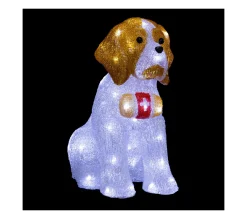 New FEERIC LIGHTS AND CHRISTMAS Déco Lumineuse Chien Saint-Bernard 40 Led Blanc Froid H 38 Cm