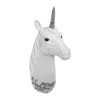 Best FEERIC LIGHTS AND CHRISTMAS Trophee En Resine Tete De Licorne Blanche Et Argente H 30 Cm