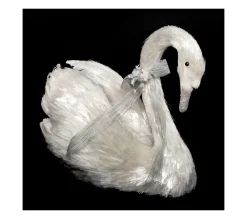 Clearance FEERIC LIGHTS AND CHRISTMAS Objet Déco Cygne Blanc Irise L 36 Cm