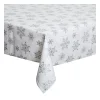 Discount FEERIC LIGHTS AND CHRISTMAS Nappe En Coton Blanc Imprime Flocons Argentes 140 X 360 Cm