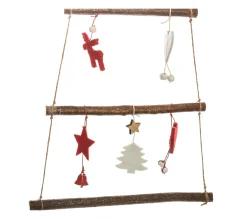Store FEERIC LIGHTS AND CHRISTMAS Déco De Noël Sapin En Bois Décore A Suspendre H 75 Cm