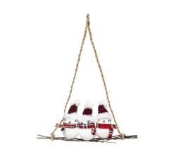 Best Sale FEERIC LIGHTS AND CHRISTMAS Suspension De Noël 3 Bonhommes De Neige Sur Branche