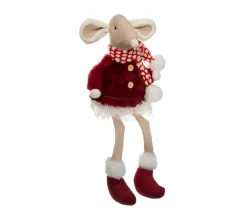 Cheap FEERIC LIGHTS AND CHRISTMAS Déco De Noël Peluche Décorative Souris H 27 Cm