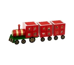 Best Sale FEERIC LIGHTS AND CHRISTMAS Calendrier De L'Avent Petit Train En Bois