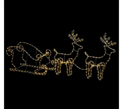 Outlet FEERIC LIGHTS AND CHRISTMAS Traineau De Noël Avec Rennes Lumineux Blanc Chaud - Blanc Chaud
