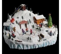 Online FEERIC LIGHTS AND CHRISTMAS Village De Noël Anime Et Lumineux Station De Ski - Blanc