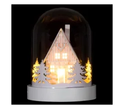 Store FEERIC LIGHTS AND CHRISTMAS Déco De Noël Lumineuse Dome Avec Déco Et Led H 22 Cm