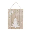 Best FEERIC LIGHTS AND CHRISTMAS Pancarte Joyeux Noël En Bois Avec Sapin Blanc Et Déco Pailletee Doree H 40 Cm