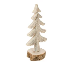 Store FEERIC LIGHTS AND CHRISTMAS Sapin De Noël Buche - 11,5 X 8,5 X 26 Cm - Beige