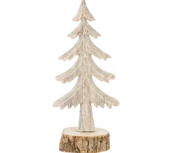 Store FEERIC LIGHTS AND CHRISTMAS Sapin De Noël Buche - 11,5 X 8,5 X 26 Cm - Beige