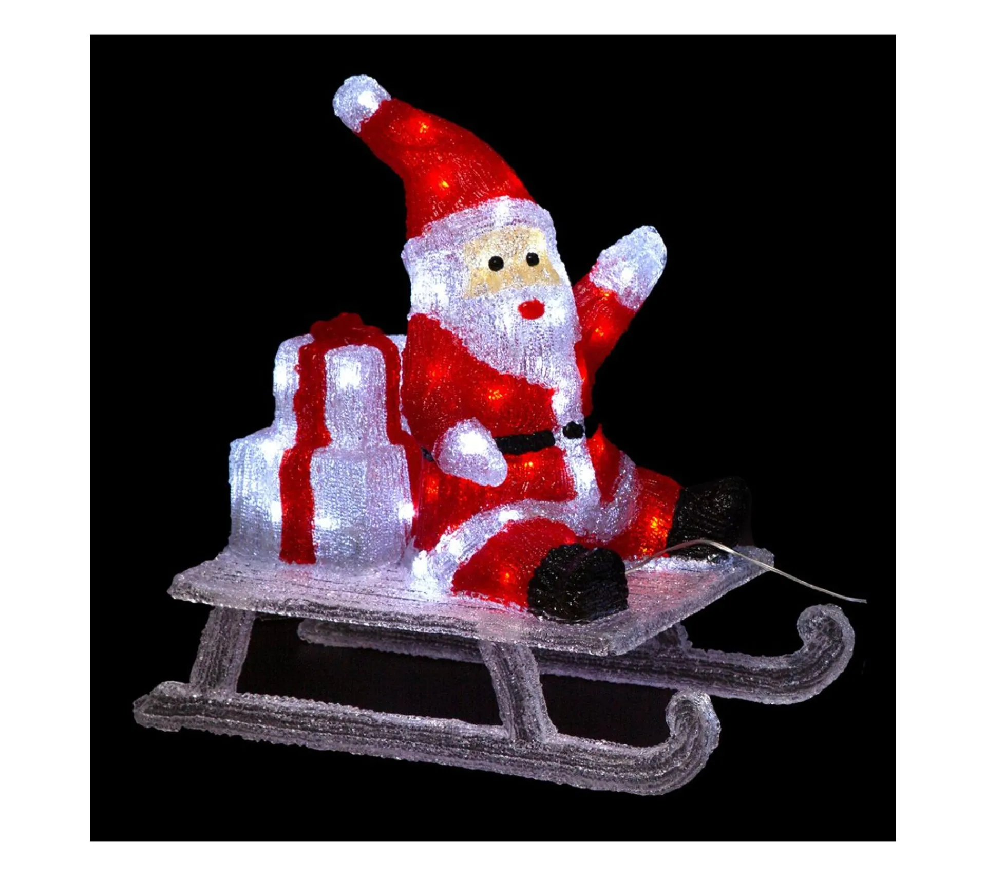 Cheap FEERIC LIGHTS AND CHRISTMAS Déco Lumineuse Pere Noël Sur Sa Luge 60 Led Blanc Froid 8 Jeux De Lumiere
