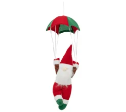 Flash Sale FEERIC LIGHTS AND CHRISTMAS Gnome Pere Noël En Parachute A Suspendre H 58 Cm
