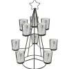 Discount FEERIC LIGHTS AND CHRISTMAS Photophore De Noël Design Metal Sapin - Noir