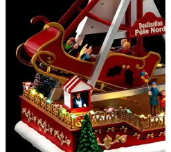 Online FEERIC LIGHTS AND CHRISTMAS Village De Noël Traineau Du Pere Noël Anime - Multicolore
