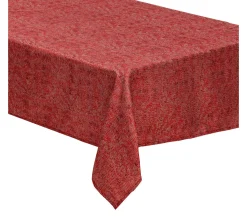 Best FEERIC LIGHTS AND CHRISTMAS Nappe Jacquard Nuance De Rouge Et Fil Lurex Dore 140 X 360 Cm