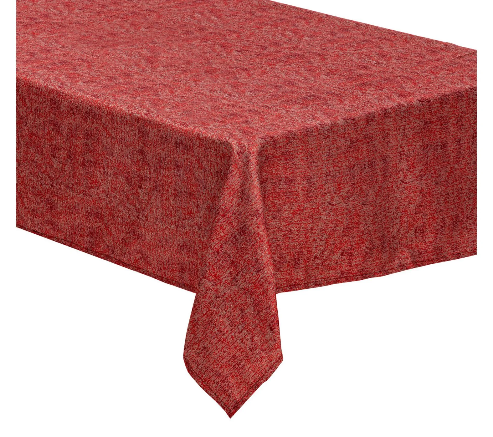 Best FEERIC LIGHTS AND CHRISTMAS Nappe Jacquard Nuance De Rouge Et Fil Lurex Dore 140 X 360 Cm