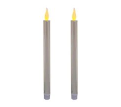 Shop FEERIC LIGHTS AND CHRISTMAS Set 2 Bougies Chandelles Lumineuses A Led Argent