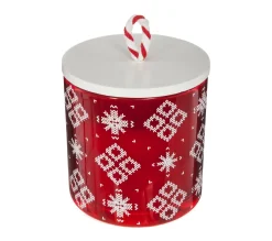 Flash Sale FEERIC LIGHTS AND CHRISTMAS Bougie Parfumee Dans Photophore En Verre Décore Avec Couvercle H 10 Cm