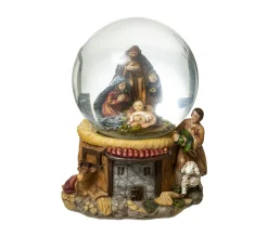 Best Sale FEERIC LIGHTS AND CHRISTMAS Creche De Noël Boule A Neige Jesus Marie Joseph H 18 Cm