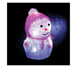 New FEERIC LIGHTS AND CHRISTMAS Décoration De Noël Lumineuse Bonhomme De Neige 8 Led H 16.5 Cm